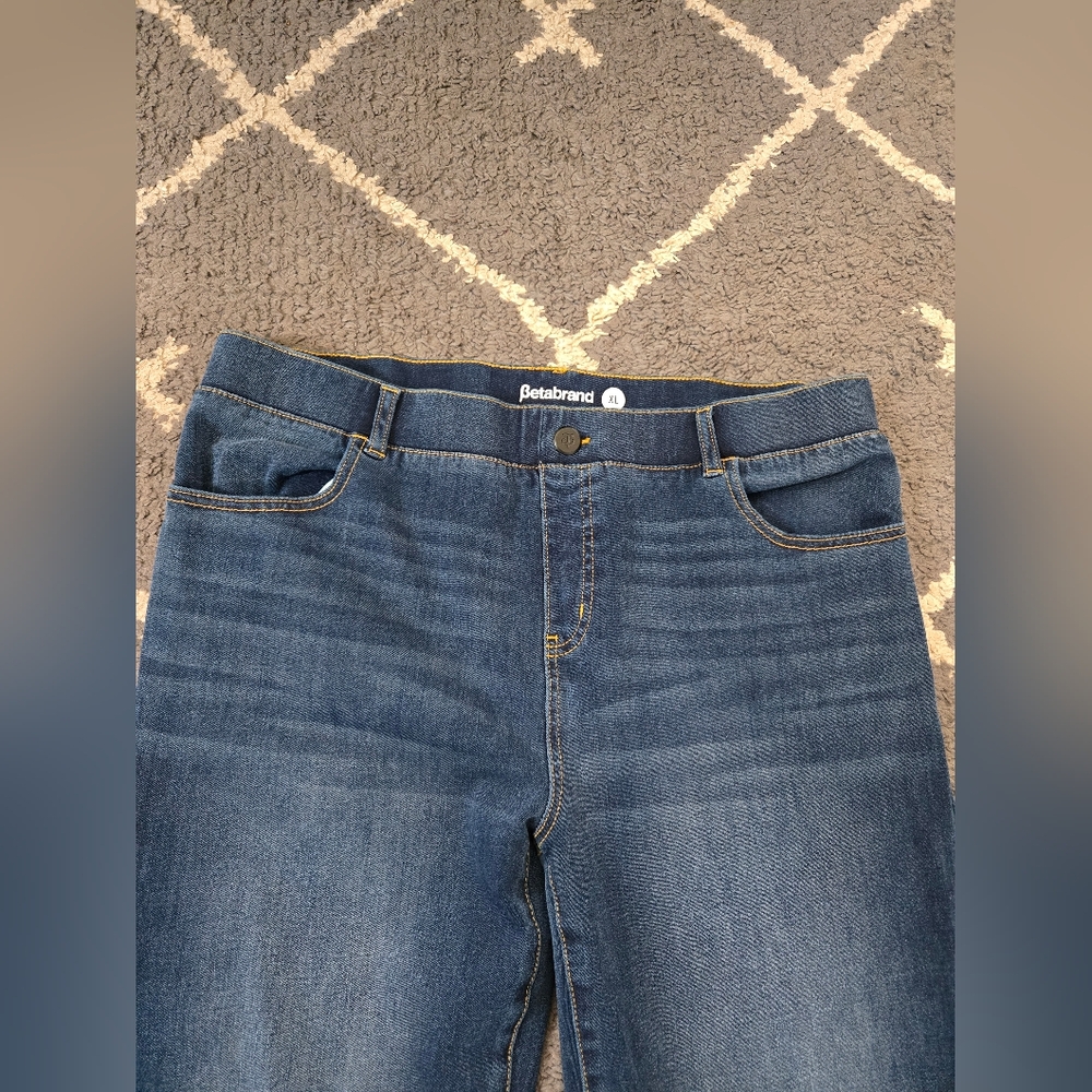 Betabrand Marin Bootcut Stretch Yoga Denim Dark Vintage Wash Size: XL - Picture 5 of 13